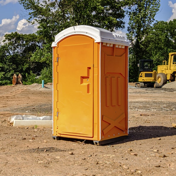 how often are the portable toilets cleaned and serviced during a rental period in Battle Lake